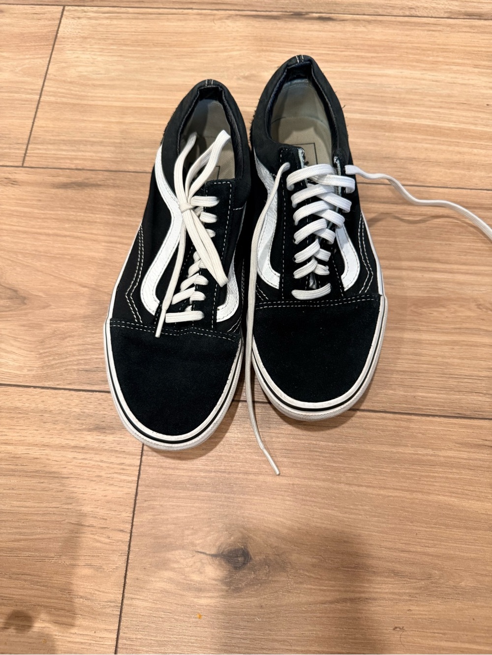 Classic Black Sneakers with White Stripe